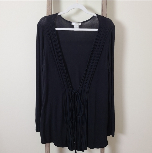 ⭐️40% Off⭐️ Kenar Black Tie Front Open Cardigan - Picture 3 of 8